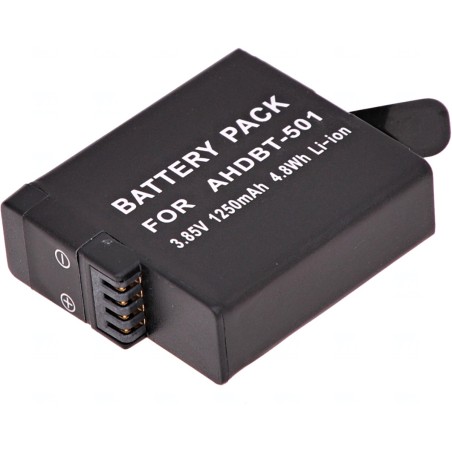 Baterie T6 Power pro GoPro Hero5, Hero6 Black, AHDBT-501, AABAT-001, 601-10197-000, 1250mAh, 4,8Wh