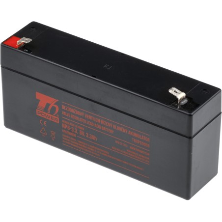 Akumulátor T6 Power NP6-3.3, 6V, 3,3Ah, F1