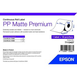 PP MATTE LABEL PREM CONTINUOUS/ROLL 76X29MM