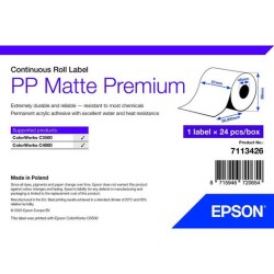 PP MATTE LABEL PREM CONTINUOUS/ROLL 51X29MM