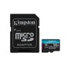 Kingston MicroSDXC karta 128GB Canvas Go! Plus, R:200/W:160MB/s, Class 10, UHS-I, U3, V30, A2 + Adaptér
