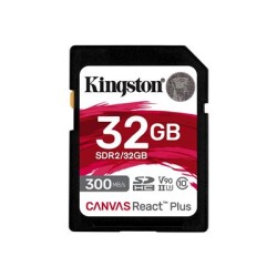 Kingston SDHC karta 32GB Canvas React Plus SDHC UHS-II 300R/260W U3 V90 for Full HD/4K/8K