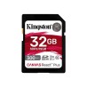 Kingston SDHC karta 32GB Canvas React Plus SDHC UHS-II 300R/260W U3 V90 for Full HD/4K/8K