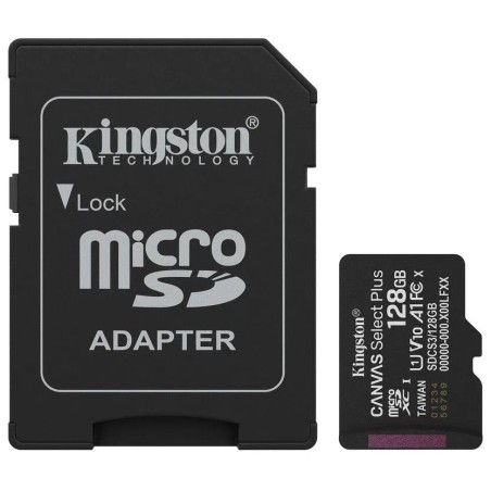 Kingston MicroSDXC karta 128GB Canvas Select Plus, U1, V10, A1, SD Adaptér