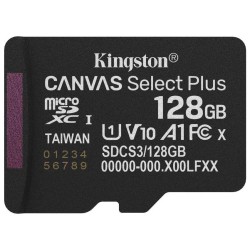 Kingston MicroSDXC karta 128GB Canvas Select Plus, U1, V10, A1