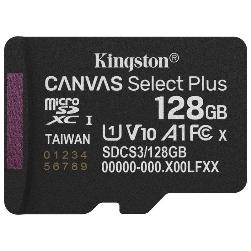Kingston MicroSDXC karta 128GB Canvas Select Plus, U1, V10, A1