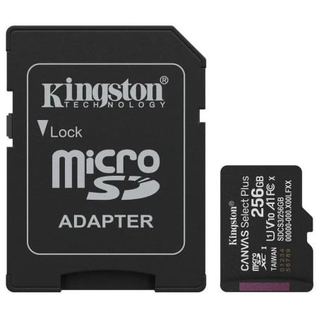 Kingston MicroSDXC karta 256GB Canvas Select Plus, U1, V10, A1, SD Adaptér