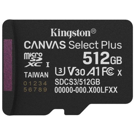 Kingston Canvas Select Plus/Micro SDXC/512GB/UHS-I U3 / Class 10