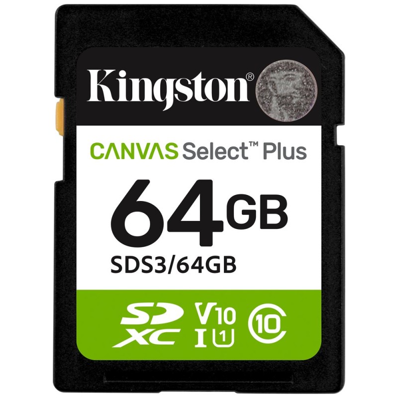 Kingston SDXC karta 64GB Canvas Select Plus, U1, V10, A1