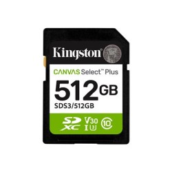 Kingston SDXC karta 512GB Canvas Select Plus, U1, V10, A1