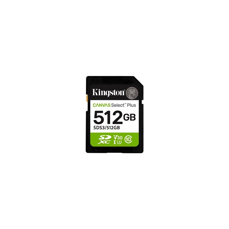 Kingston SDXC karta 512GB Canvas Select Plus, U1, V10, A1