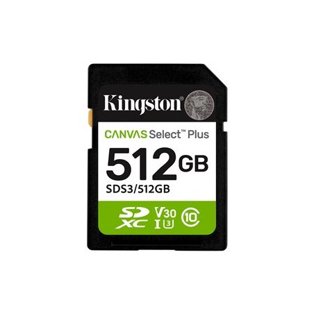Kingston SDXC karta 512GB Canvas Select Plus, U1, V10, A1