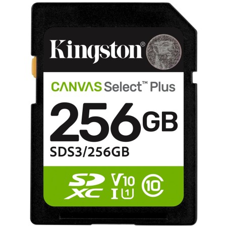 Kingston SDXC karta 256GB Canvas Select Plus, U1, V10, A1