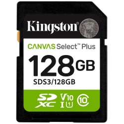 Kingston SDXC karta 128GB Canvas Select Plus, U1, V10, A1