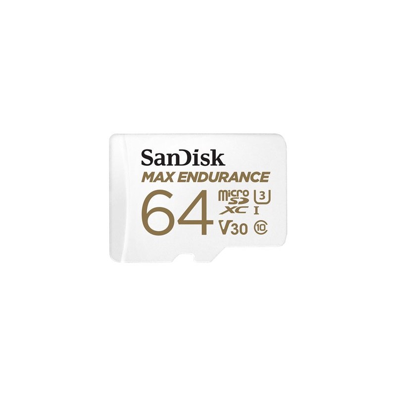 SanDisk MicroSDHC karta 64GB MAX Endurance + adaptér, 30,000 hodin