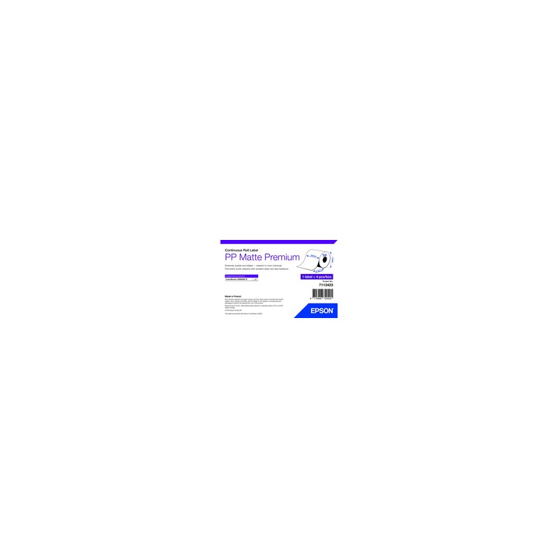 PP MATTE LABEL PREM CONTINUOUS/ROLL 210X55MM