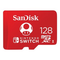 SanDisk MicroSDXC karta 128GB for Nintendo Switch (R:100/W:90 MB/s, UHS-I, V30,U3, C10, A1) licensed Product,Super Mario