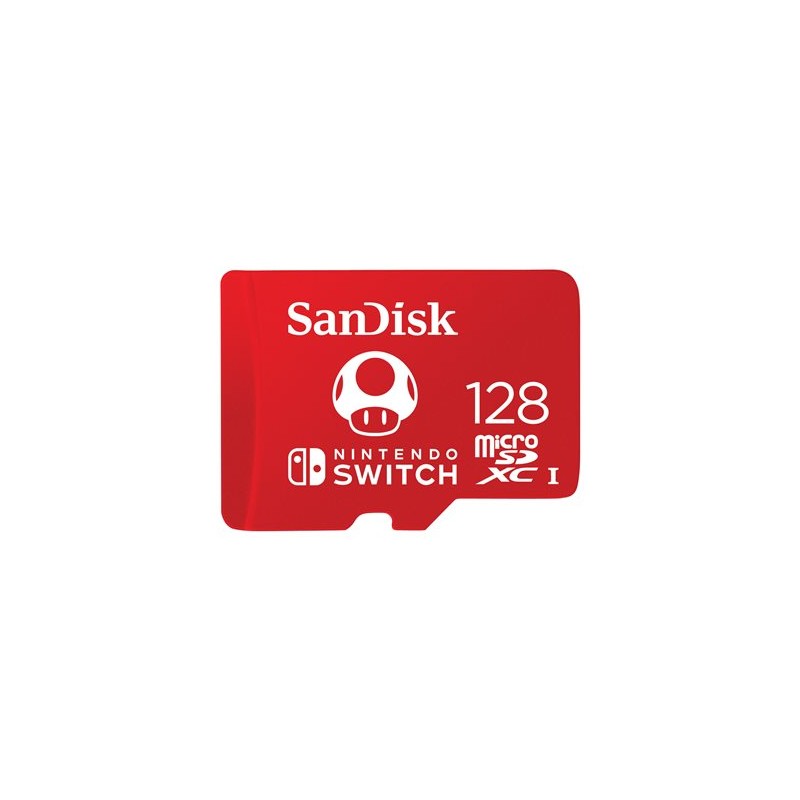 SanDisk MicroSDXC karta 128GB for Nintendo Switch (R:100/W:90 MB/s, UHS-I, V30,U3, C10, A1) licensed Product,Super Mario