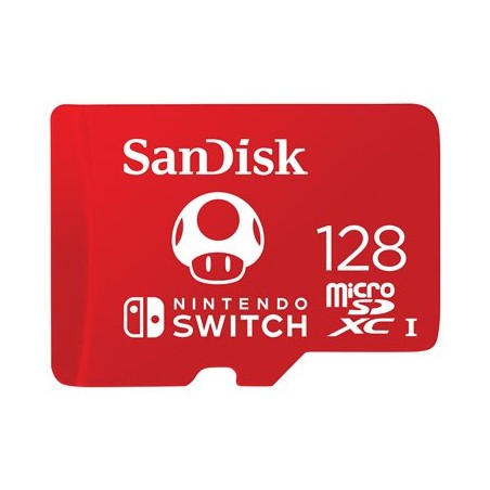 SanDisk MicroSDXC karta 128GB for Nintendo Switch (R:100/W:90 MB/s, UHS-I, V30,U3, C10, A1) licensed Product,Super Mario