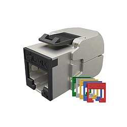 Samořezný keystone Solarix CAT6A STP SXKJ-10G-STP-RAL-SA,RAL FIT moduly,GROUND LOCK,Comp.level,4PPoE