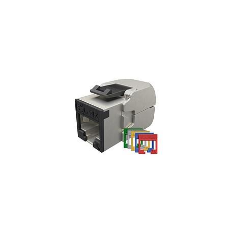 Samořezný keystone Solarix CAT6A STP SXKJ-10G-STP-RAL-SA,RAL FIT moduly,GROUND LOCK,Comp.level,4PPoE