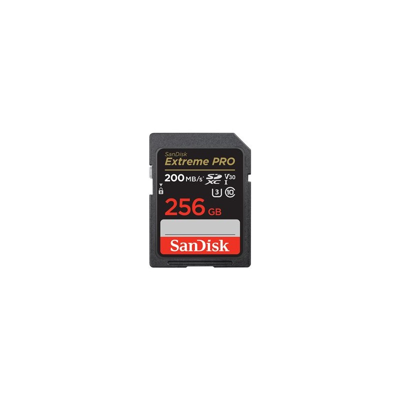 SanDisk SDXC karta 256GB Extreme PRO (200 MB/s Class 10, UHS-I U3 V30)