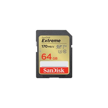 SanDisk SDXC karta 64GB Extreme (170 MB/s Class 10, UHS-I U3 V30)