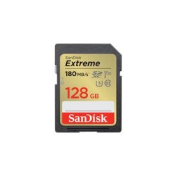 SanDisk SDXC karta 128GB Extreme (180 MB/s Class 10, UHS-I U3 V30)