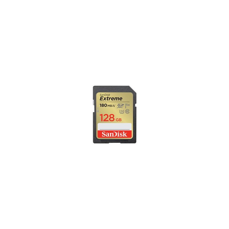 SanDisk SDXC karta 128GB Extreme (180 MB/s Class 10, UHS-I U3 V30)
