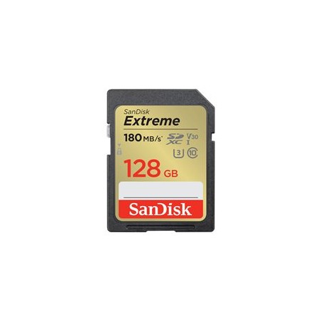 SanDisk SDXC karta 128GB Extreme (180 MB/s Class 10, UHS-I U3 V30)