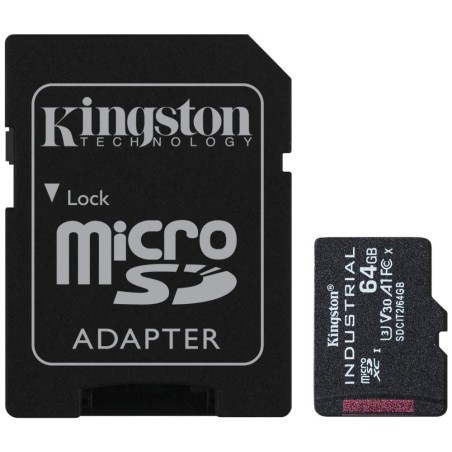 Kingston MicroSDXC karta 64GB microSDXC Industrial C10 A1 pSLC Card + SD Adapter
