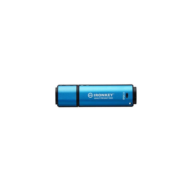 Kingston Ironkey Vault Privacy 50C/512GB/USB 3.2/USB-C/Modrá