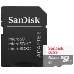 SanDisk MicroSDXC karta 64GB Ultra (80MB/s, Class 10, Android) + adaptér