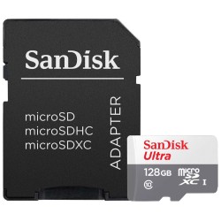 SanDisk MicroSDXC karta 128GB Ultra (100MB/s, Class 10, Android) + adaptér