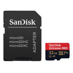 SanDisk Micro SDXC karta 32GB Extreme PRO (100MB/s, Class 10 UHS-I V30) + adaptér