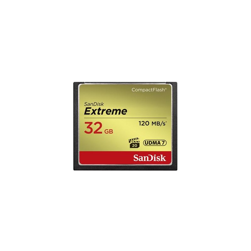 SanDisk Compact Flash 32GB Extreme (R:120/W:85 MB/s) UDMA7