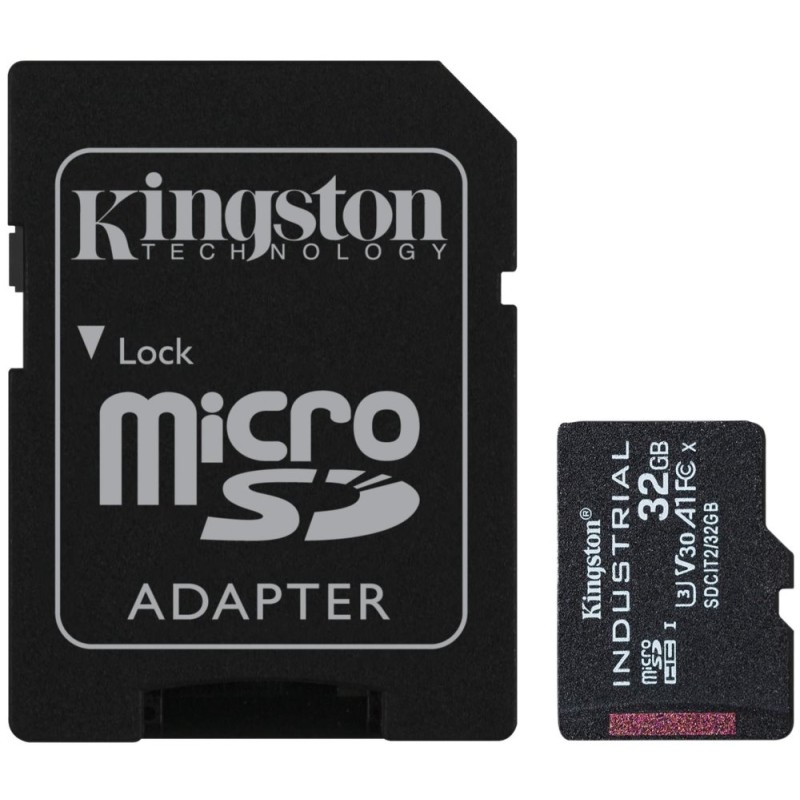 Kingston MicroSDHC karta 32GB Industrial C10 A1 pSLC Card + SD Adapter