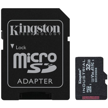 Kingston MicroSDHC karta 32GB Industrial C10 A1 pSLC Card + SD Adapter