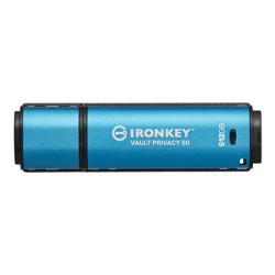Kingston Ironkey Vault Privacy 50/512GB/USB 3.2/USB-A/Modrá