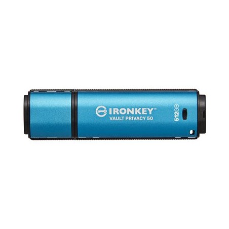 Kingston Ironkey Vault Privacy 50/512GB/USB 3.2/USB-A/Modrá