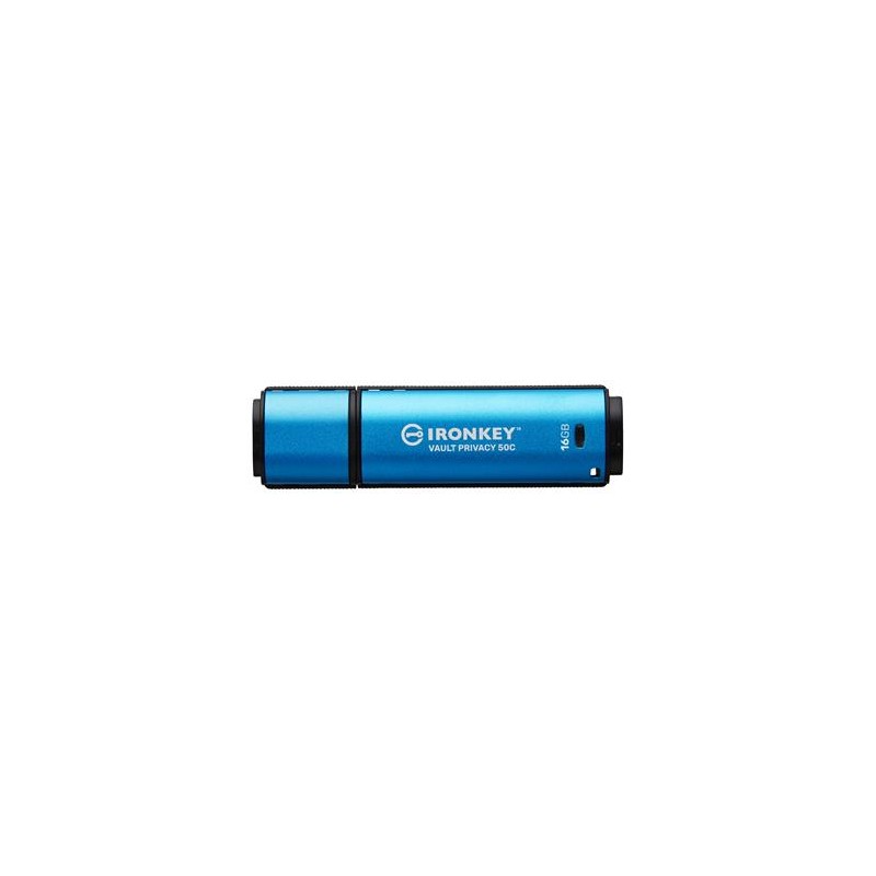 Kingston Ironkey Vault Privacy 50C/16GB/USB 3.2/USB-C/Modrá IKVP50C16GB
