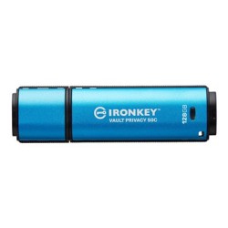 Kingston Ironkey Vault Privacy 50C/128GB/USB 3.2/USB-C/Modrá