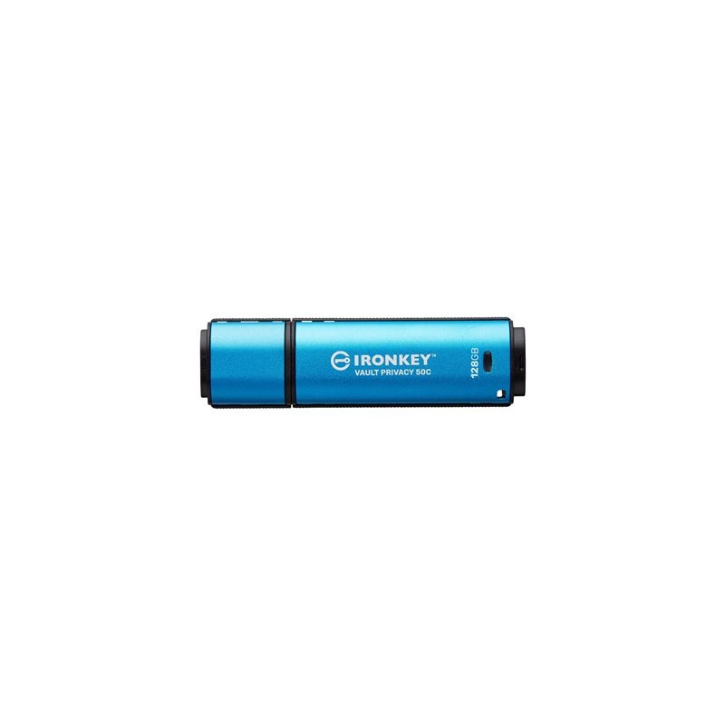 Kingston Ironkey Vault Privacy 50C/128GB/USB 3.2/USB-C/Modrá