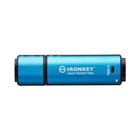 Kingston Ironkey Vault Privacy 50C/128GB/USB 3.2/USB-C/Modrá