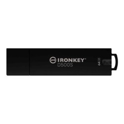 Kingston Ironkey D500S/64GB/USB 3.2/USB-A/Černá