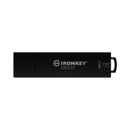 Kingston Ironkey D500S/64GB/USB 3.2/USB-A/Černá