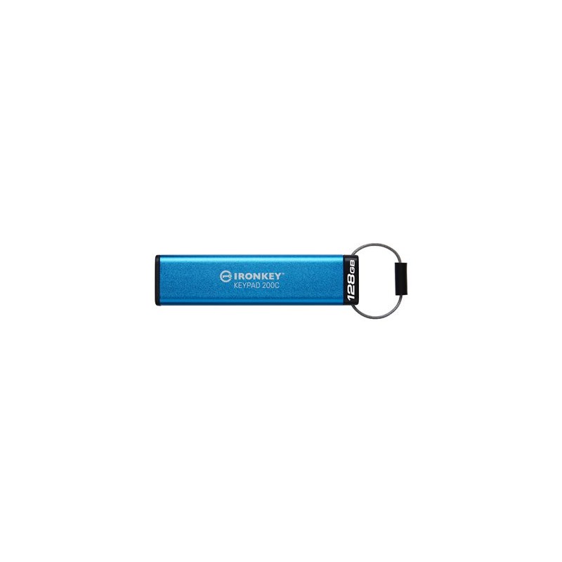 Kingston Ironkey Keypad 200C/128GB/USB 3.0/USB-C/Modrá