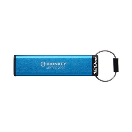 Kingston Ironkey Keypad 200C/128GB/USB 3.0/USB-C/Modrá