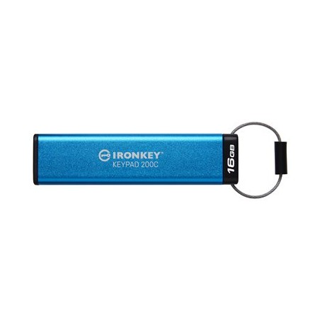 Kingston Flash Disk IronKey 16GB USB-C IronKey Keypad 200C, FIPS 140-3 Lvl 3 (Pending) AES-256