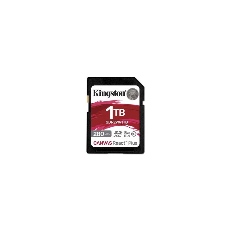 Kingston SDXC karta 1TB Canvas React Plus, UHS-II, U3, V60, R:280/W:150MB/s